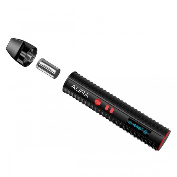 Vaporizador Flowermate Aura Ultraportatil para hierbas secas, desmontado.