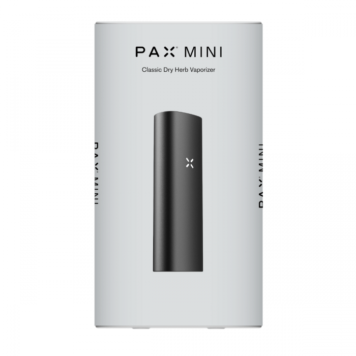Vaporizador PAX Mini negro para hierbas secas, caja.