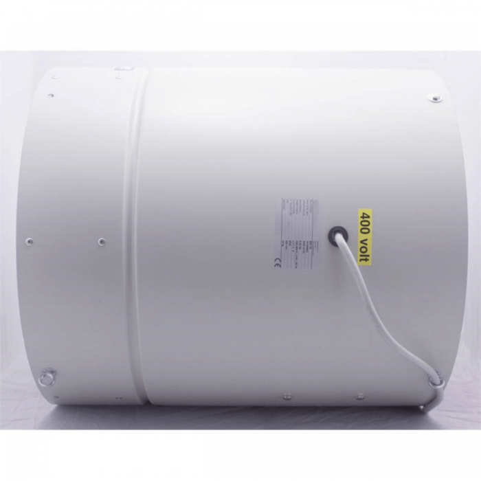 Ventilador potente para invernaderos recirculador EDC18, parte lateral.
