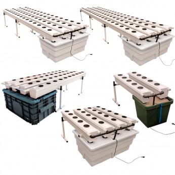 Sistema NFT para cultivos productivos, Terra Aquatica diferentes modelos.