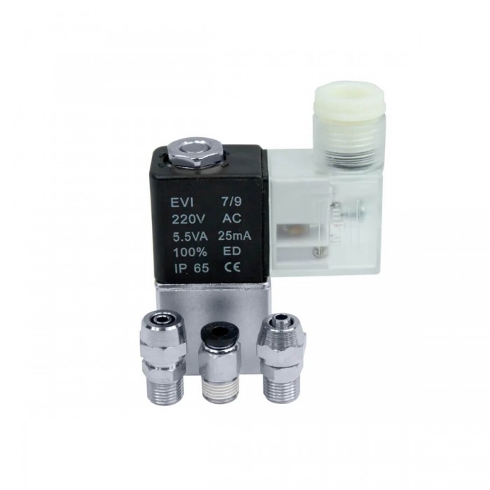 Kit de dosificación para CO2 en Bombonas, electroválula.