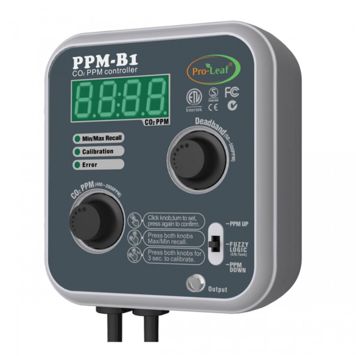 Controlador digital de CO2 para cultivos profesionales, pantalla LCD.