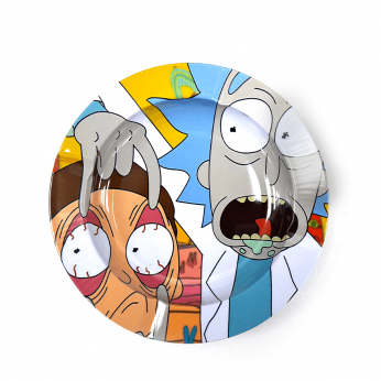 Cenicero metálico Basic Ricky Morty V2 de 13,5 cm.