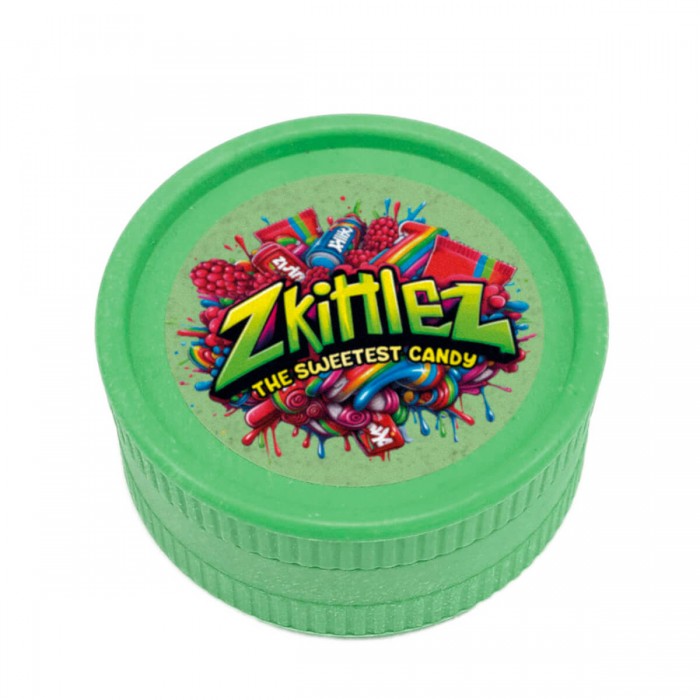 Grinder biodegradable de 2 partes Zkittlez para picar hierba.