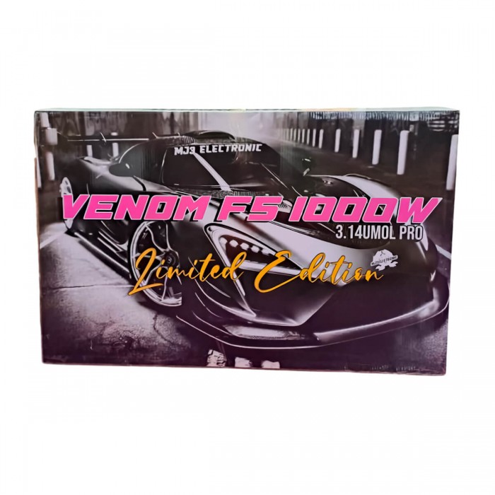 Luminaria LED Venom F5 720w Revolution de MJ3 electronics, caja.