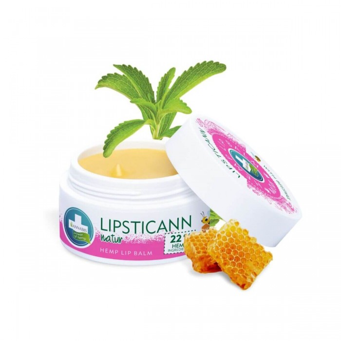 Lipsticann (Annabis) - Bálsamo labial hidratante abierto.