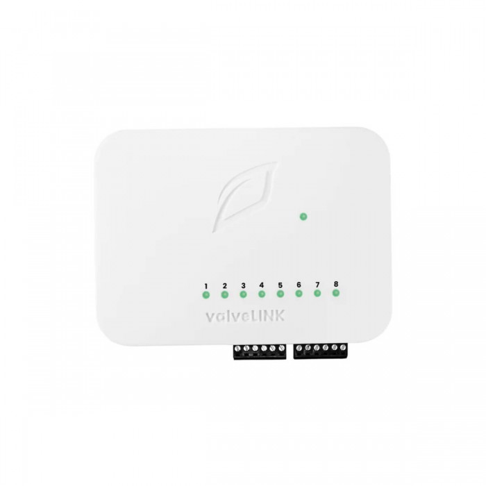 Controlador de Riego ValveLink de Growlink, vista aérea.