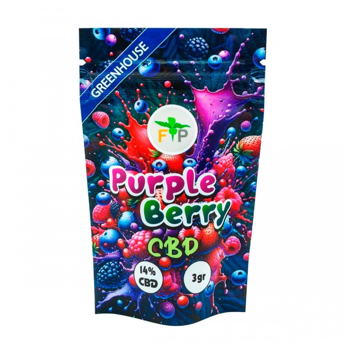 Flores CBD Purple Berry FP 3g, bolsa.
