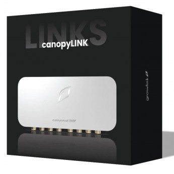 Modulo de Monitoreo climático CanopyLink de Growlink, caja del producto.