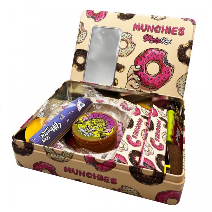 Kit para fumar Monkey King Munchies Abierto.