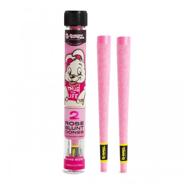 Blunts Formato Cono Rosa de G-Rollz Thug for Life 2 unidades.