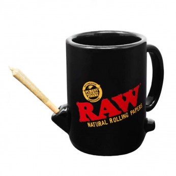Taza RAW Mug Wake and Bake, con asa y pipa para petas.