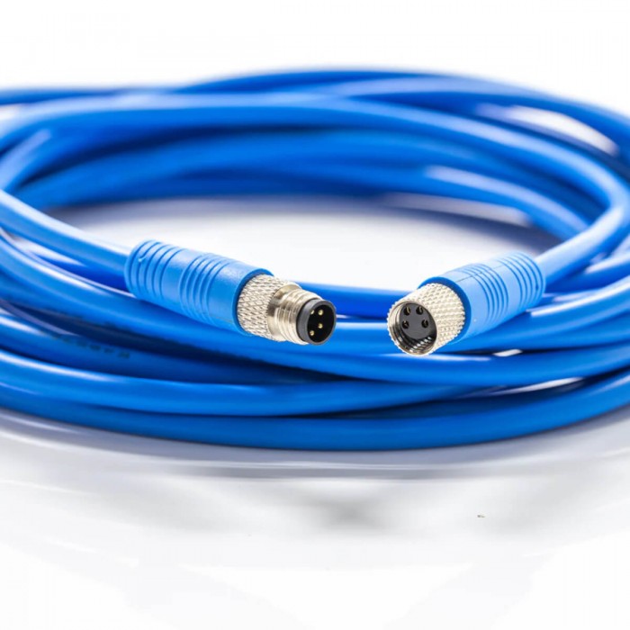 Cable M8 con Doble Pin GrowLink para sensores, detalle de conexión.