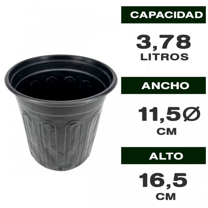 Maceta Dog Pot de 3,78L para cultivo de plantas.