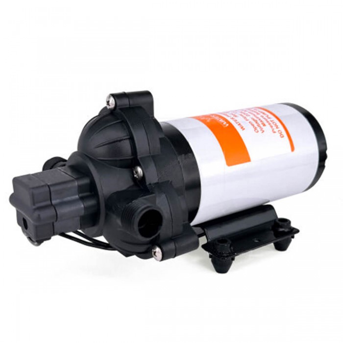 Bomba Diafragma Water Master 680L/H, conexiones.
