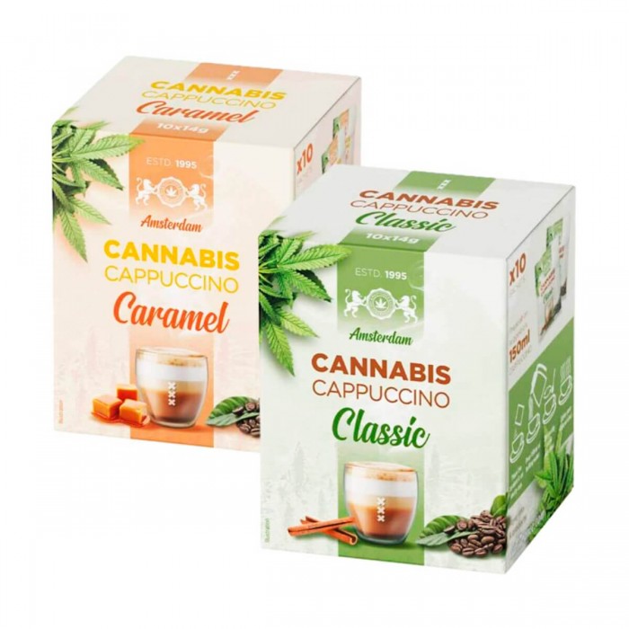 Capuccino de cannabis Astra Hemp, diferentes aromas.