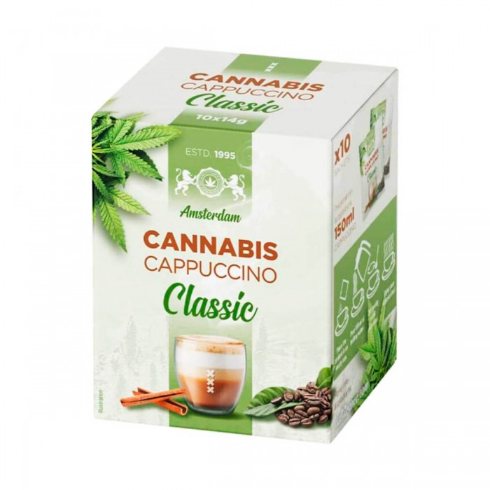 Capuccino de cannabis Astra Hemp, aroma Clásico.