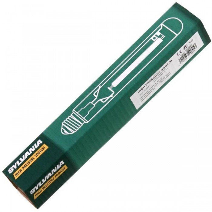 Bombilla Sylvania SHP-TS de Floración para cultivo, caja.