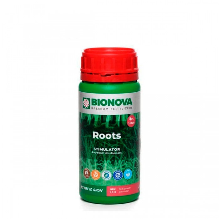 Estimulador de raices Roots de Bionova, envase de 250ml.