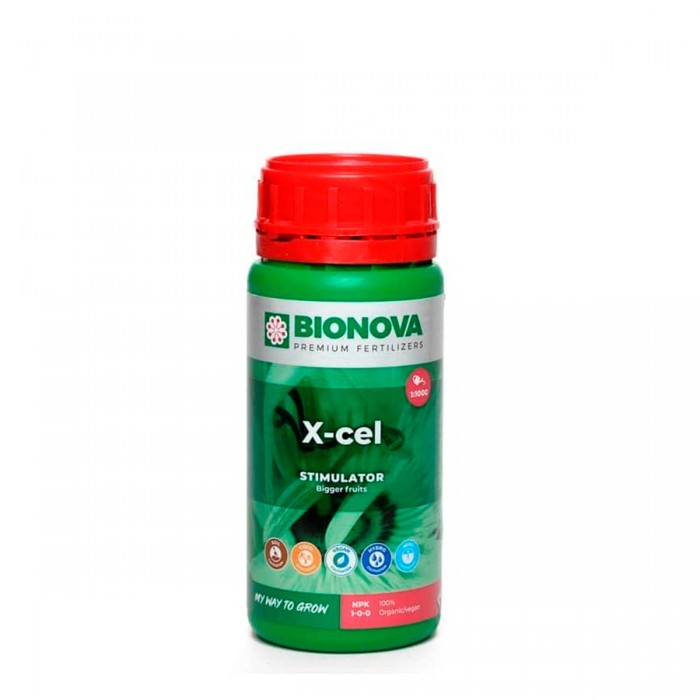 Estimulador X-cel de Bionova, envase de 250ml.