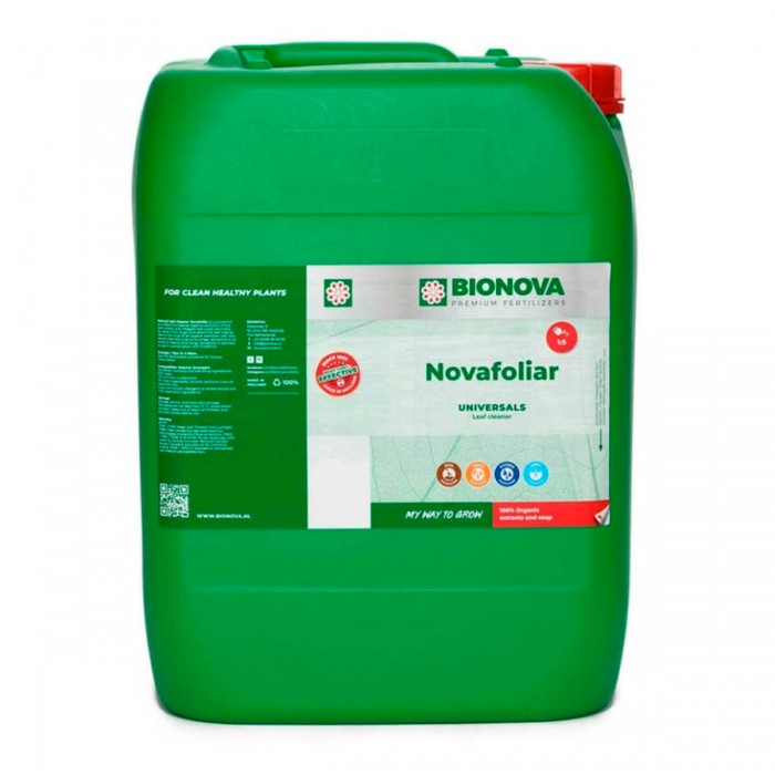 Novafoliar, limpiador de hojas de Bionova, envase de 5L.
