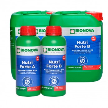 Nutri Forte A+B Hydro Bionova fertilizante Hidropónico, diferentes formatos.