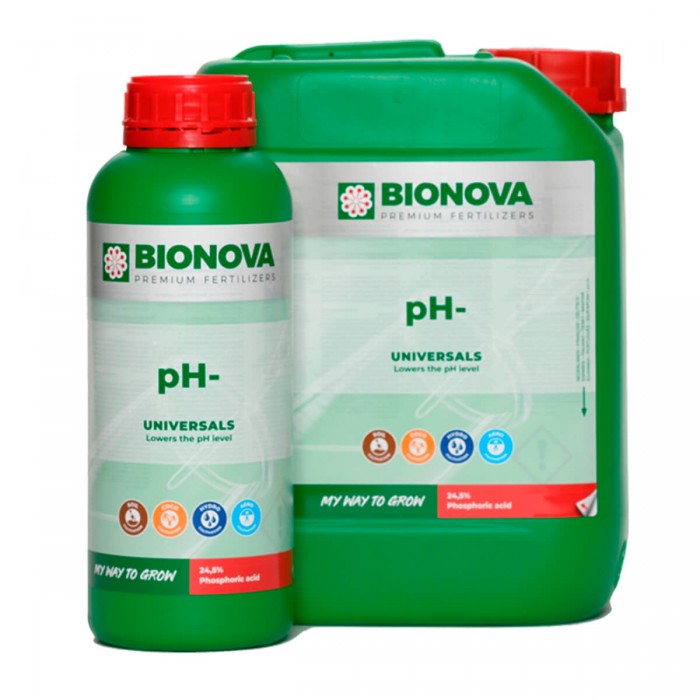 Ácido reductor de PH Bionova, diferentes formatos.