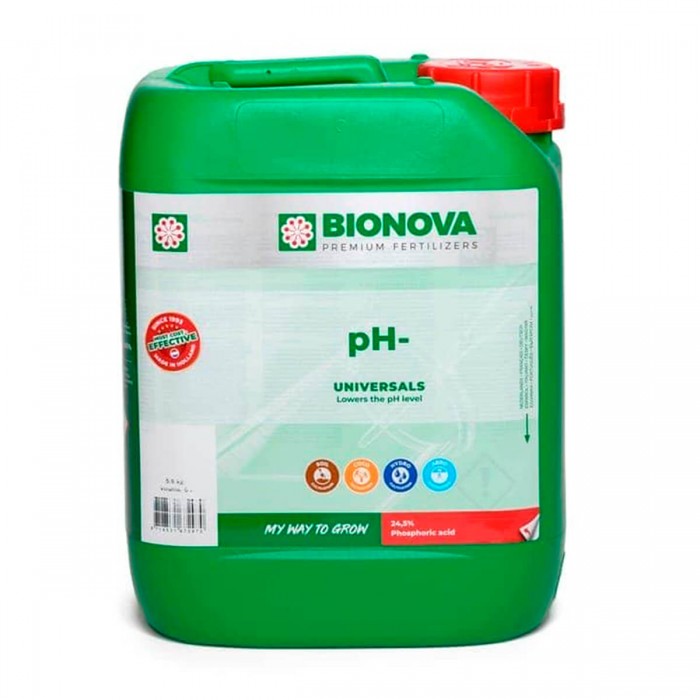 Ácido reductor de PH Bionova, envase de 5L.