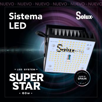 Foco LED Super Star de 60W para cultivo.