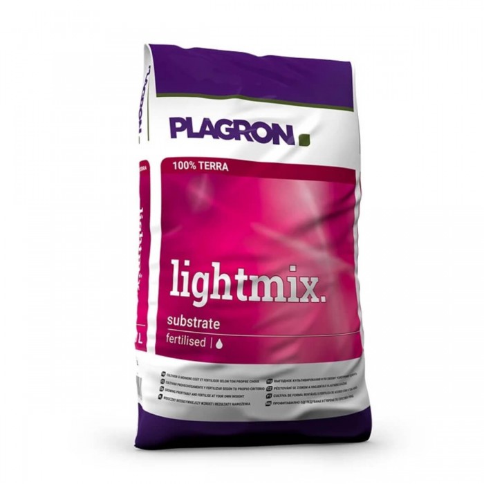 Sustrato Lightmix de Plagron para cultivo.