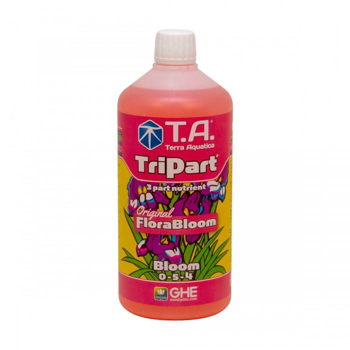 Florabloom Tripart Bloom de GHE Terra Acuatica, envase de 1L.