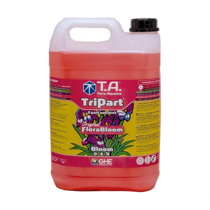 Florabloom Tripart Bloom de GHE Terra Acuatica, envase de 5L.