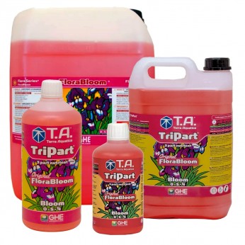Florabloom Tripart Bloom de GHE Terra Acuatica, diferentes formatos.