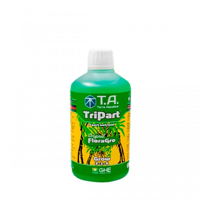 Tripart Grow Terra Aquatica, antes Flora Gro GHE, envase de 500ml.