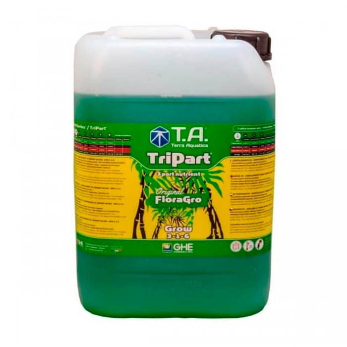Tripart Grow Terra Aquatica, antes Flora Gro GHE, envase de 10L.