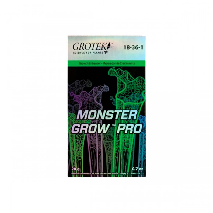 Monster Grow Pro de Grotek. Estimulador de crecimiento para marihuana, envase de 20g.