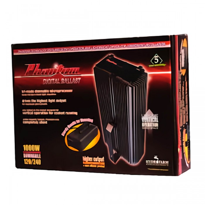 Balastro digital Phantom 1000w, caja.