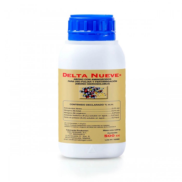 Delta 9 de Cannabiogen, envase de 500ml.