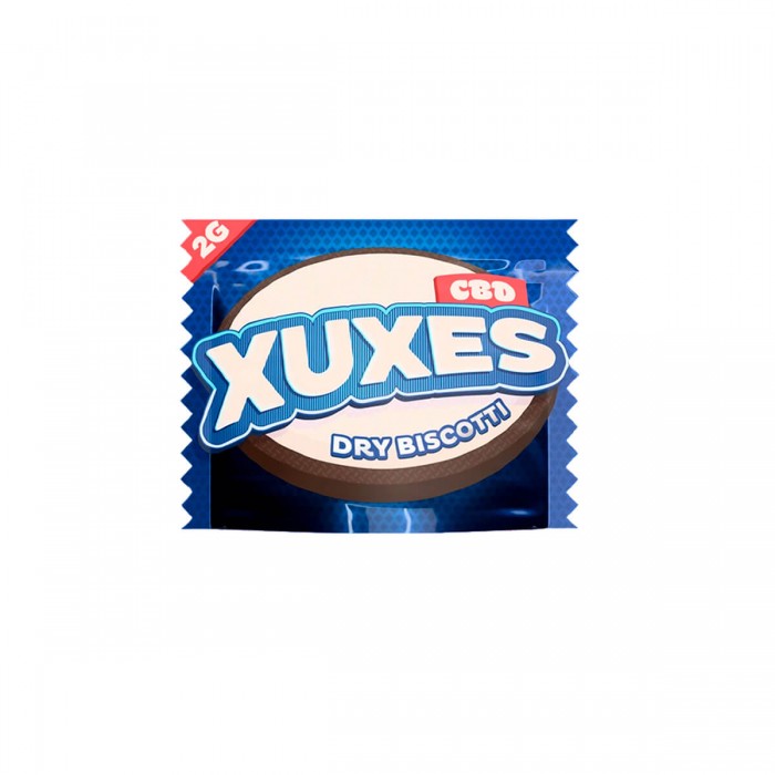 Hash CBD Dry Biscotti de Xuxes CBD, envase de 2 gramos.