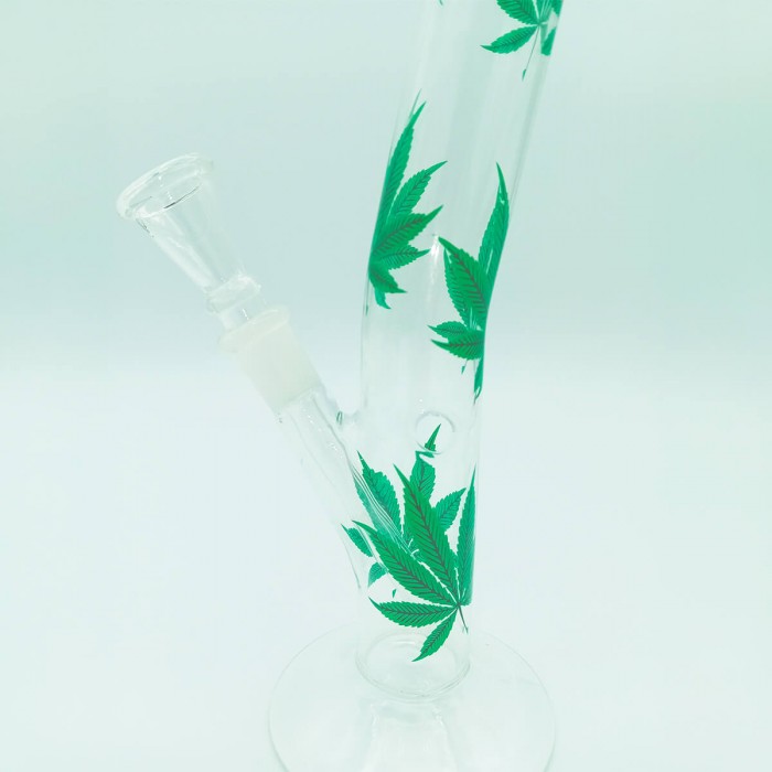 Bong hojas de marihuana 26cm para agua, cazoleta.