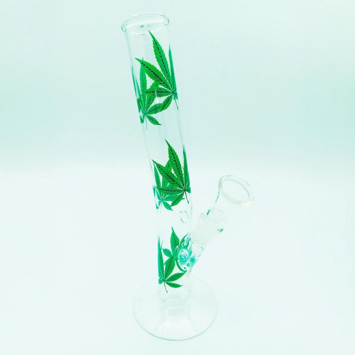 Bong hojas de marihuana 26cm para agua con carburador.