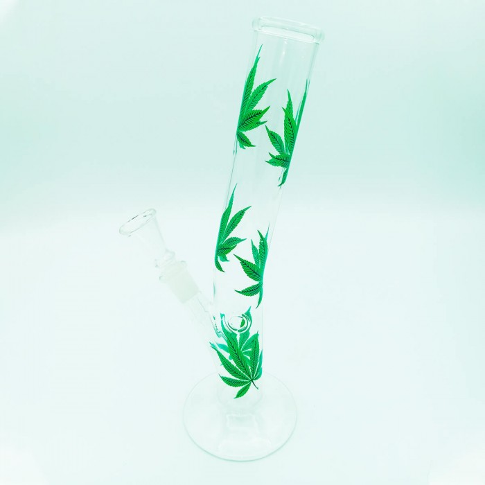 Bong hojas de marihuana 26cm para agua, resistente.