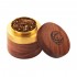 Grinder de madera polinizador Oro de 66mm de púas en forma de diamante.