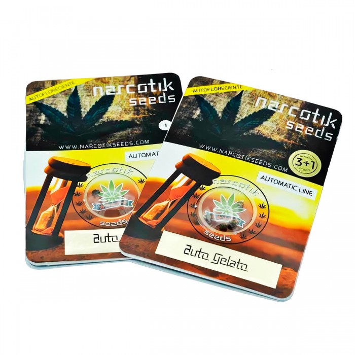 Auto Gelato de Narcotik Seeds, Semillas Autoflorecientes de marihuana, blister.
