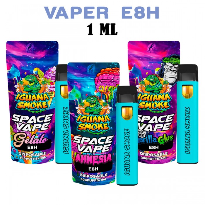 Vaper E8H de Iguana Smoke de 1ml Space Vape, diferentes aromas.