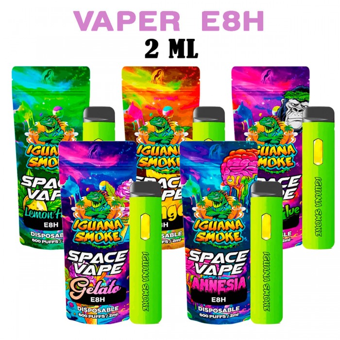 Vaper E8H de Iguana Smoke de 2ml Space Vape, diferentes aromas.
