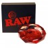Cenicero RAW de cristal rubí, caja para regalar.