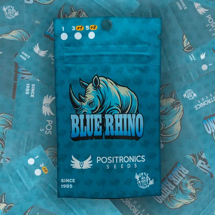 Semillas de marihuana Blue Rhino (Positronics Seeds) feminizadas, blister.