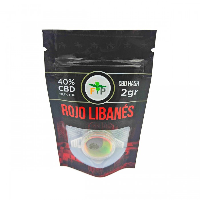 Hachis CBD Rojo Libanés FP, Envase de 2gramos - Comprar Hachis CBD Premium, envase.