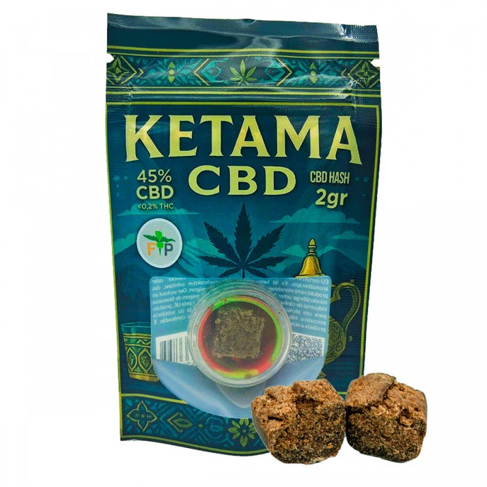 Paquete Hash CBD Ketama FP de 2 gramos. Hachís de CBD Ketama de alta calidad